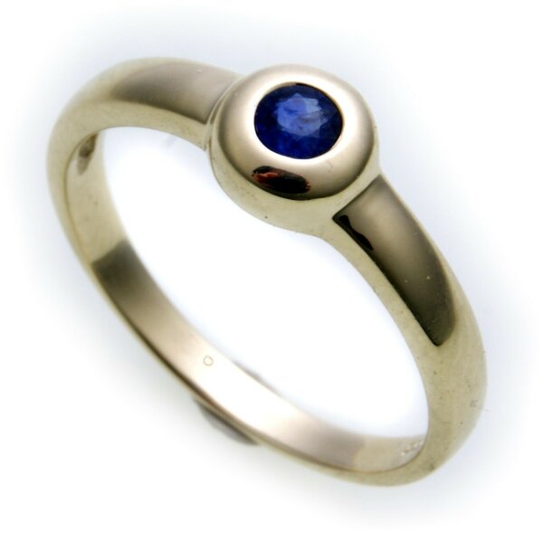 Damen Ring echt Gold 333 Safir 8kt Juwelierqualität Saphir Gelbgold Einsteiner