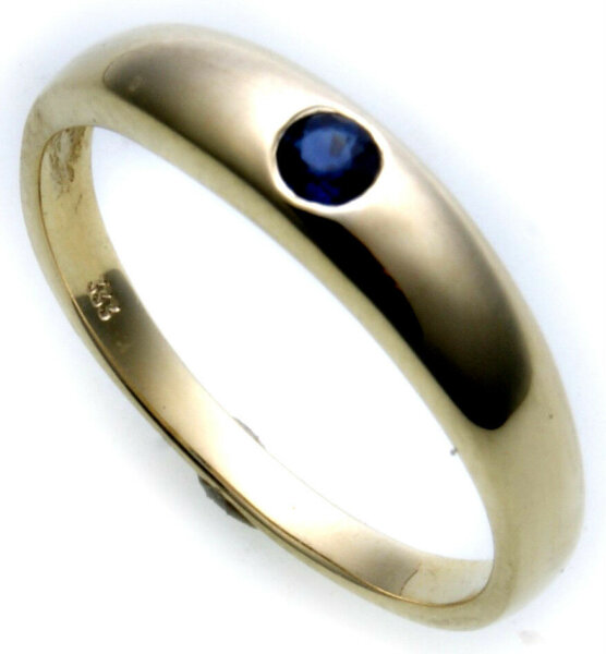 Damen Ring echt Gold 333 Safir 8kt Taufring Juwelierqualität Saphir Gelbgold