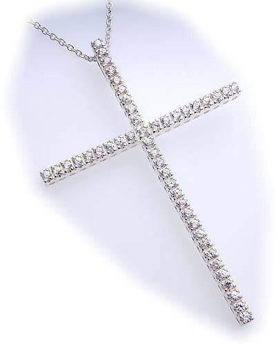 Anhänger Kreuz Zirkonia echt Silber 925 XXL 70 mm groß Sterlingsilber Qualität