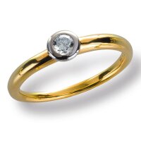 Damenring Ring Gelbggold 585 Brillant 0.08 ct. Gold...
