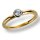 Damenring Ring Gelbggold 585 Brillant 0.08 ct. Gold Diamant Viola Luxury