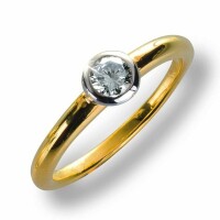 Damenring Ring Gelbggold 585 Brillant 0.26 ct. Gold...