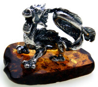 Drache echt Bernstein echt Silber 925 Sterlingsilber...