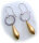 exkl Damen Collier Zirkonia Silber 925 Sterlingsilber Gelbgold besch. Halskette
