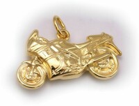 Anhänger Motorrad detailgetreu 333 Gold Gelbgold Unisex Qualität