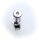Herren Ohrringe Stecker echt Weißgold 585 Brillant 0,01 wesselton/si Gold 14kt