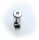 Herren Ohrringe Stecker echt Weißgold 585 Brillant 0,01 wesselton/si Gold 14kt