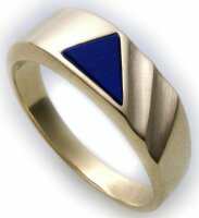 Herren Ring echt Gold 585 echt Lapis alle Steine mögl. Gelbgold Lapislazuli Neu