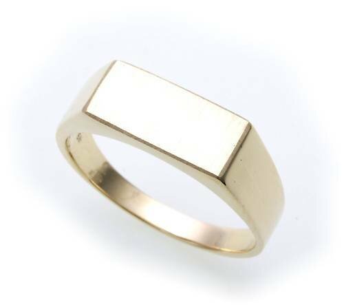 Herren Ring echt Gold 585 mit Monogrammgravur Gelbgold Qualität N8441 5