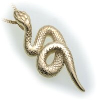 Anhänger Schlange in Gold 585 Schlangenanhänger Gelbgold Unisex 14kt Kobra Neu