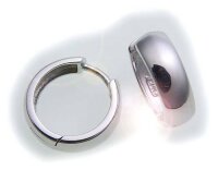 Ohrringe Klapp Creolen Weißgold 585 Glanz 14 mm...