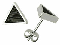 Ohrringe Stecker Dreieck aus Edelstahl IPB Ohrstecker...