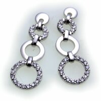 Ohrringe Stecker echt Silber 925 Zirkonia beweglich