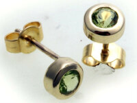 Ohrringe Stecker Peridot echt Gold 585 Damen Ohrstecker 14kt grün Gelbgold