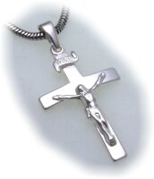 Anhänger Kreuz Jesus echt Silber 925 31 mm matt...