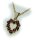 Anhänger m. Granat in Gold 333 Granatanhänger Herz Granatschmuck Gelbgold Damen