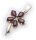 Anhänger m. Granat in Gold 585 Granatanhänger 14kt Blume Gelbgold Damen Unisex