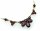 Collier m. Granat echt Gold 585 Halsschmuck Gelbgold Damen 14kt Halskette 4929/5