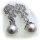 Damen Ohrringe echt Silber 925 Kristall Sterlingsilber Perlen Hänger Ohrhänger