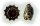 Damen Ohrringe m. Granat in Gold 333 Granatohrclip Clips Gelbgold Qualität 5500/