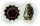 Damen Ohrringe m. Granat in Gold 333 Granatohrclip Clips Gelbgold Qualität 5500/
