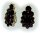 Damen Ohrringe m. Granat in Silber 925 Granatohrclip Clips Sterlingsilber 5556/8