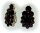 Damen Ohrringe m. Granat in Silber 925 Granatohrclip Clips Sterlingsilber 5556/8