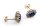 Damen Ohrringe Ohrstecker Gold 585 echt Safir Saphir 10 Zirkonia Gelbgold Neu