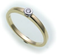 Damen Ring Brillant 0,05ct SI Diamant echt Gold 750 18k...