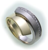 Damen Ring Brillant 0,16 carat w/si echt Gold 750 18kt...
