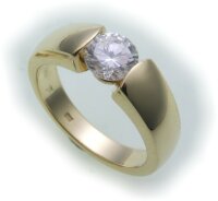 Damen Ring Brillant 1,00 c SI Diamant echt Gold 750 18kt...