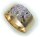 Damen Ring Elefant echt Gold 750 Brillant 0,27ct SI 18kt Diamant massiv Gelbgold