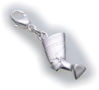 Neu Charm Nofretete Silber 925 Karabiner Ägypten Anhänger Sterlingsilber massiv