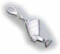 Neu Charm Nofretete Silber 925 Karabiner Ägypten Anhänger Sterlingsilber massiv