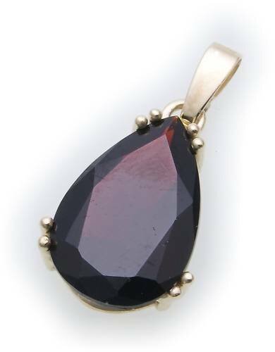 Neu Damen Anhänger Granat in Silber 925 Granatschmuck Sterlingsilber Unisex