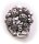 Neu Damen Ring Silber 925 Sterlingsilber geschwärzt Kugeln Kugel schöne Qualität