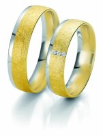 Trauringe Breuning Rainbow Collection 6233/6234 in 585 Gold weiß gelb 14 kt