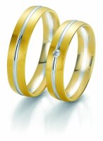 Trauringe Breuning Rainbow Collection 6235/6236 in 585 Gold weiß gelb 14 kt