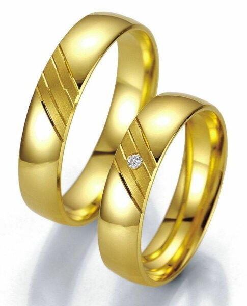 Trauringe Breuning Smartline Collection 7015/7016 in 585 Gold 14 kt