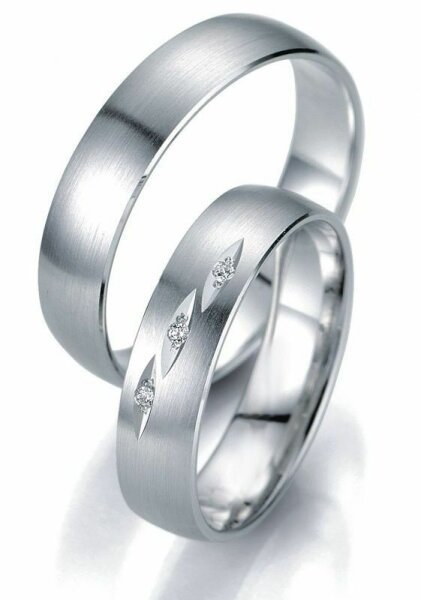 Trauringe Breuning Smartline Collection 7031/7032 in 585 Gold 14 kt Weißgold
