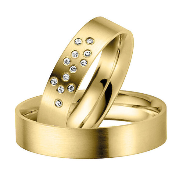 Trauringe Rauschmayer 05544 in 585/- Gelbgold mit Brillant 0.06 ct. w/si