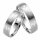 Trauringe Rauschmayer 05545 in 585/- Weißgold mit Brillant 0.02 ct. w/si