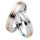 Trauringe Rauschmayer 50880 in 585/- Weiß- und Rotgold mit Brill 0.11 ct. w/si