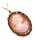 Anhänger m. Granat Muschelgemme Gold 585 Granatanhänger Unisex Gelbgold