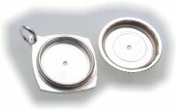 Anhänger SOS Kapsel groß Silber 925 Medaillon Sterlingsilber Datentressor
