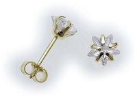 Anhängerr Zirkonia Sternform echt Gold 333 8 karat Gelbgold Neu Top Halsschmuck