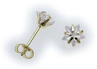 Anhängerr Zirkonia Sternform echt Gold 333 8 karat Gelbgold Neu Top Halsschmuck