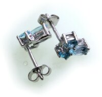 Damen Ohrringe echt Topas Weißgold 333 Stecker Gold 8kt Ohrstecker N6959 TO Gold