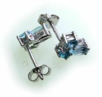 Damen Ohrringe echt Topas Weißgold 333 Stecker Gold 8kt Ohrstecker N6959 TO Gold