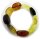 Damen Armband echter Natur Bernstein farbig Ostsee Oval Neu Top Armreif Qualität